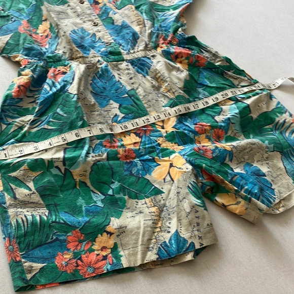 Addition-Elle Vintage Tropical Print Cotton Romper (20W) - Picture 14 of 15